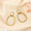 Boucles d’oreilles acier inox anneaux entrelacés 0325121 doré