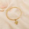Bracelet Jonc acier inoxydable marin charm tortue 0225227 doré