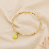 Bracelet Jonc acier inoxydable émail breloque citron 0225232 doré