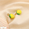 2 Charms citron breloque acier inoxydable émail 0625056 jaune