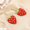 2 Pinces à cheveux fraise acier inoxydable émaillé 0625103 rouge