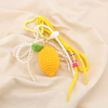 Bijou de sac porte-clés citron cœur perle étoile 0825025 jaune