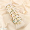 Ensemble 8 bracelets breloque acier cordon tressé 0225223 multi