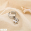 Bague marin acier coquillage étoile de mer acier 0425090 argenté