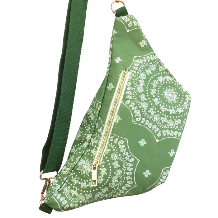 Sac Banane Imprimé Bandana Cachemire Synthétique 0925011 bandana olive