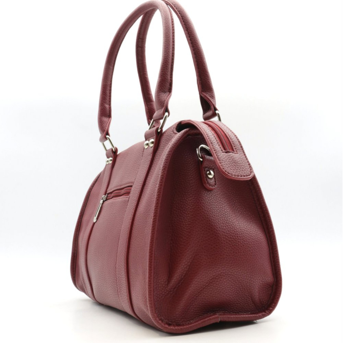 Sac bowling simili-cuir grainé Flora&Co 0924511 bordeaux