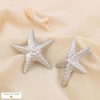 Boucles d’oreilles XXL acier étoile de mer 0325007 argenté