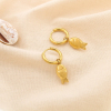 Boucles d'oreilles marin poisson minimaliste acier 0325169 doré