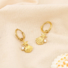 Boucles d'oreilles acier étoile de mer coquillage 0325171 doré