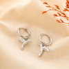 Boucles d'oreilles colibri oiseau minimaliste acier 0325178 argenté