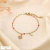 Bracelet chapelet bille émail étoile acier strass 0225167 multi