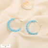Boucles d’oreilles créole acier cristal acrylique 0325087 bleu