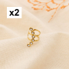 2 Bagues d'oreilles acier inoxydable minimaliste 0325096 doré