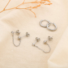 Ensemble bijoux d’oreilles acier inoxydable strass 0325111 argenté