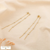 Boucles d’oreilles pendantes acier inoxydable strass 0325112 doré