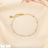Bracelet acier inoxydable minimaliste strass 0225170 doré