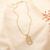 Collier main cœur étoile lune acier inoxydable nacre 0125178 doré