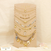 Ensemble 9 colliers acier maritime nuance blanc 0125174 naturel/beige
