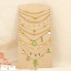 Ensemble 10 colliers acier bohème vert nuance 0125175 vert