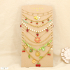 Ensemble 9 colliers acier fruits floral multi-color 0125179 multi