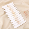 Set 12 bracelets coulissant coquillage nacre 0225245 blanc