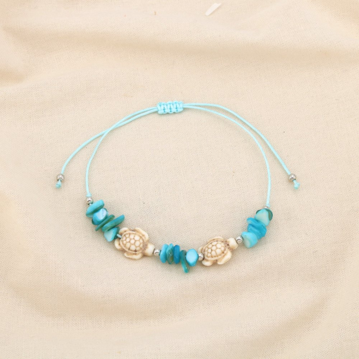 Set 12 bracelets coulissant tortue acrylique nacre 0225250 multi