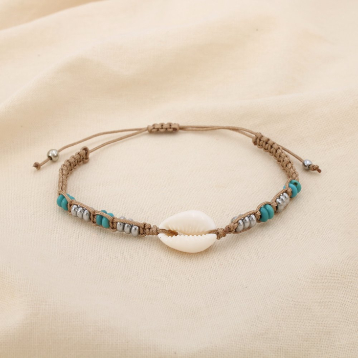 Set 12 bracelets coulissant coquillage pierre métal 0225252 multi