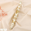 Ensemble 7 bagues nuance blanche acier nacre strass perle 0424544 doré