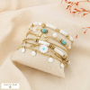Ensemble de 6 Bracelets Femme en Acier Inoxydable 0225255 blanc