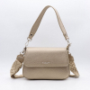 Sac porté épaule Flora&Co simili-cuir rigide grainé 0924012 taupe métal