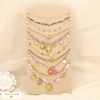 Ensemble 10 colliers acier bohème floral nuance rose 0125182 rose