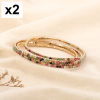 8 Bracelets fins élastiques à strass multicolores 0223046 multi2