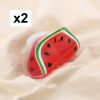 2 Barrettes à cheveux pastèque résine 0625137 rouge