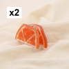 2 Barrettes à cheveux orange résine marbrée 0625139 orange