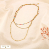 Collier 3 Rangs acier inoxydable résine 0125191 multi