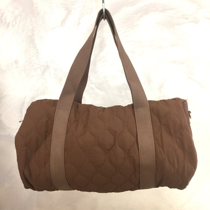 Sac bowling polyester matelassé larges anses 0925508 marron foncé