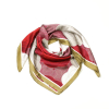 Carré satin imprimé fleurs géométriques polyester 0725513 rouge bordeaux