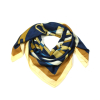 Carré à chevrons motif étrier bandana polyester 0725522 bleu foncé
