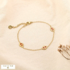 Bracelet acier inoxydable oeil baroque émail 0225511 rouge