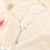 Collier forme Y acier inoxydable billes 0125520 argenté