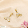 Breloque charm nuage arc-en-ciel acier strass 0625503 doré
