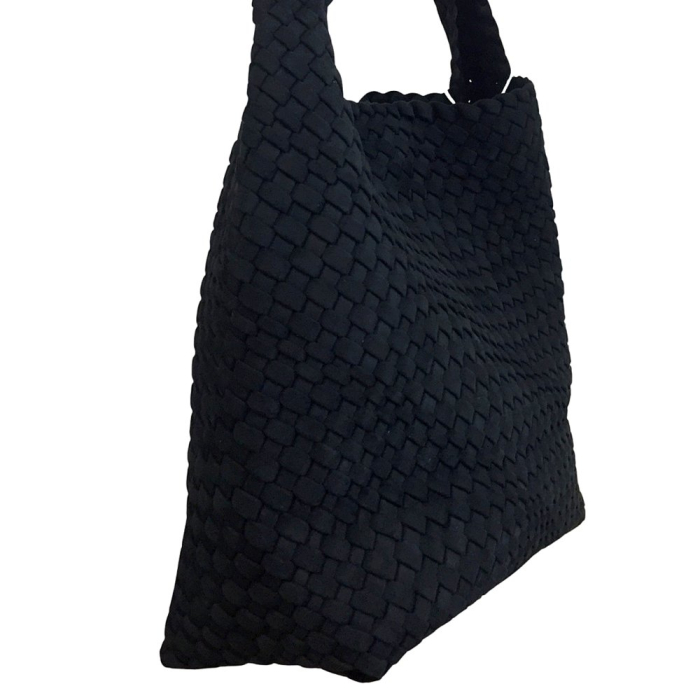 Sac porté épaule tissu polyester tressé 0925514 noir