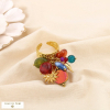 Bague acier breloques acrylique cristal soleil 0425517 multi