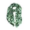 Foulard imprimé abstrait motif ovale viscose coton 0725502 vert