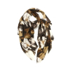 Foulard imprimé contemporain viscose laine 0725503 marron