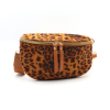 Sac banane Flora&Co motif léopard polyester velours 0925517 cognac