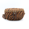 Sac banane motif zèbre polyester velours 0925518 bronze