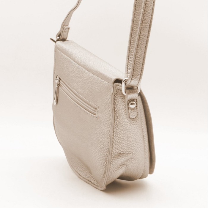 Sac à bandoulière Flora&Co simili-cuir grainé 0925522 doré