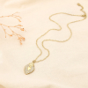 Collier acier inoxydable strass pendentif cœur sacré 0125580 doré
