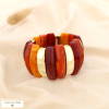 Bracelet résine élastique marbré multicolore 0225526 rouge bordeaux
